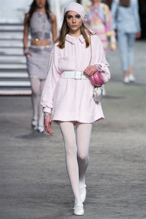 chanel pink leather dress|chanel pink outfit.